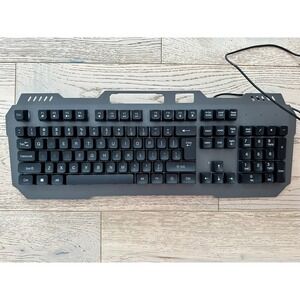 Titan Wired LED Metal Gaming Keyboard Grey Black GAK8-2008 Mechanical Style USB